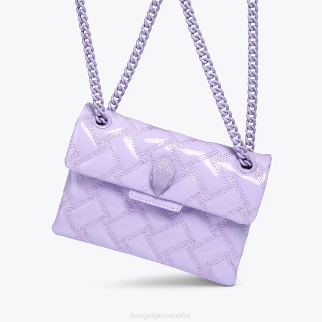 Kurt Geiger mujer londres mini kensington empapar 2LPR87 | bolsas lila